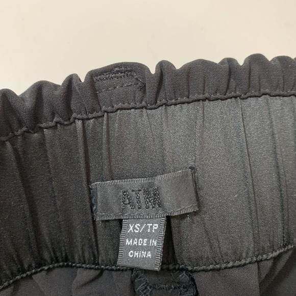 ATM Anthony Thomas Melillo Womens XS Pants Micro Twill Pull On Solid Black $295 - Picture 9 of 9